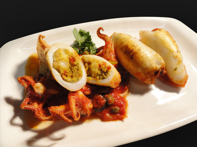 Stuffed calamari