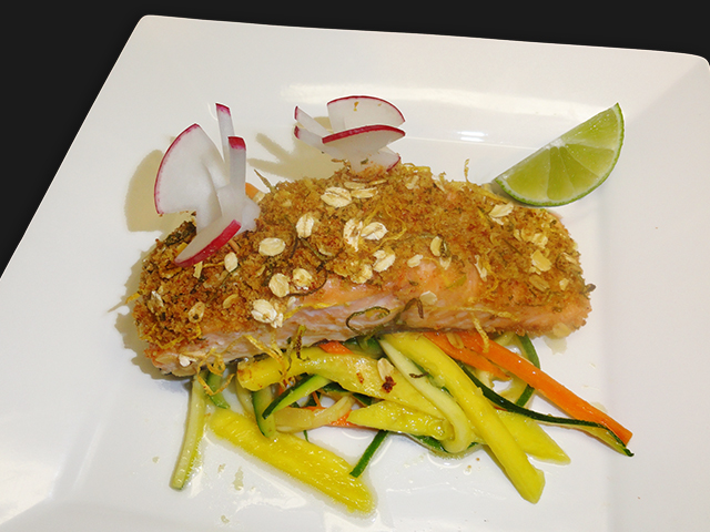 Tandoori crusted salmon